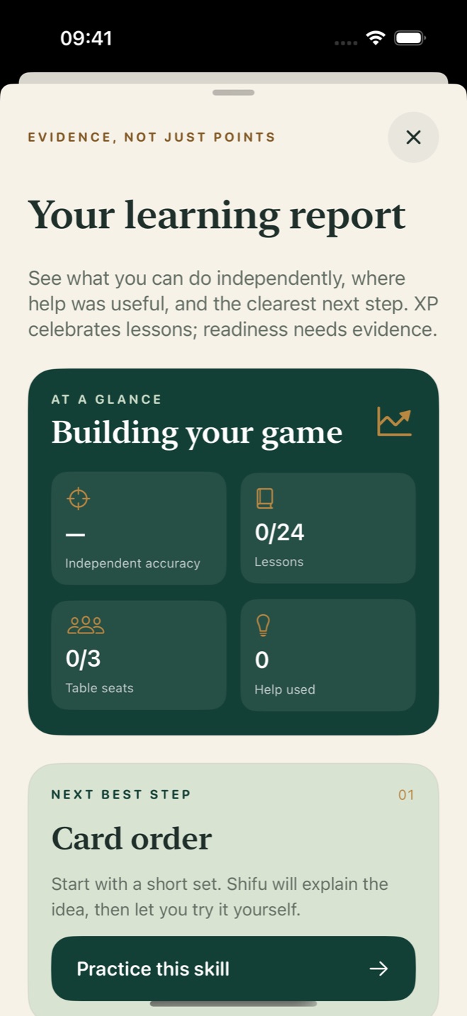 DouDizhu Shifu local learning report and skill evidence