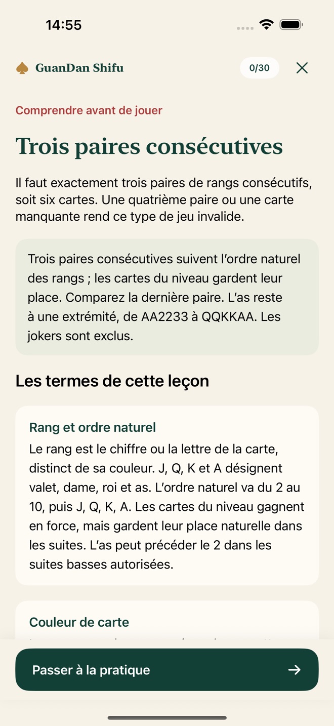 Explication des trois paires consécutives