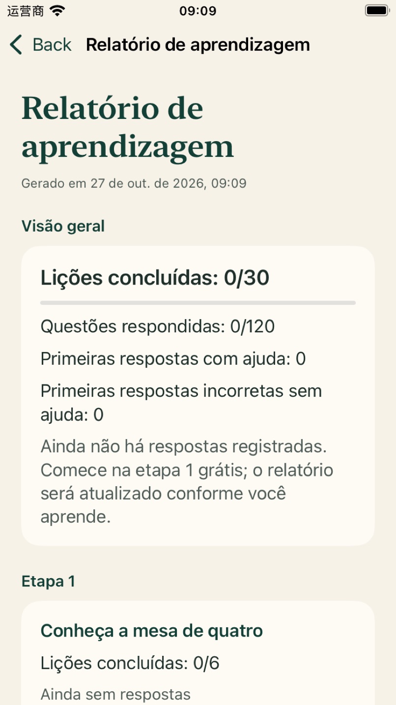 Relatório local antes de responder questões