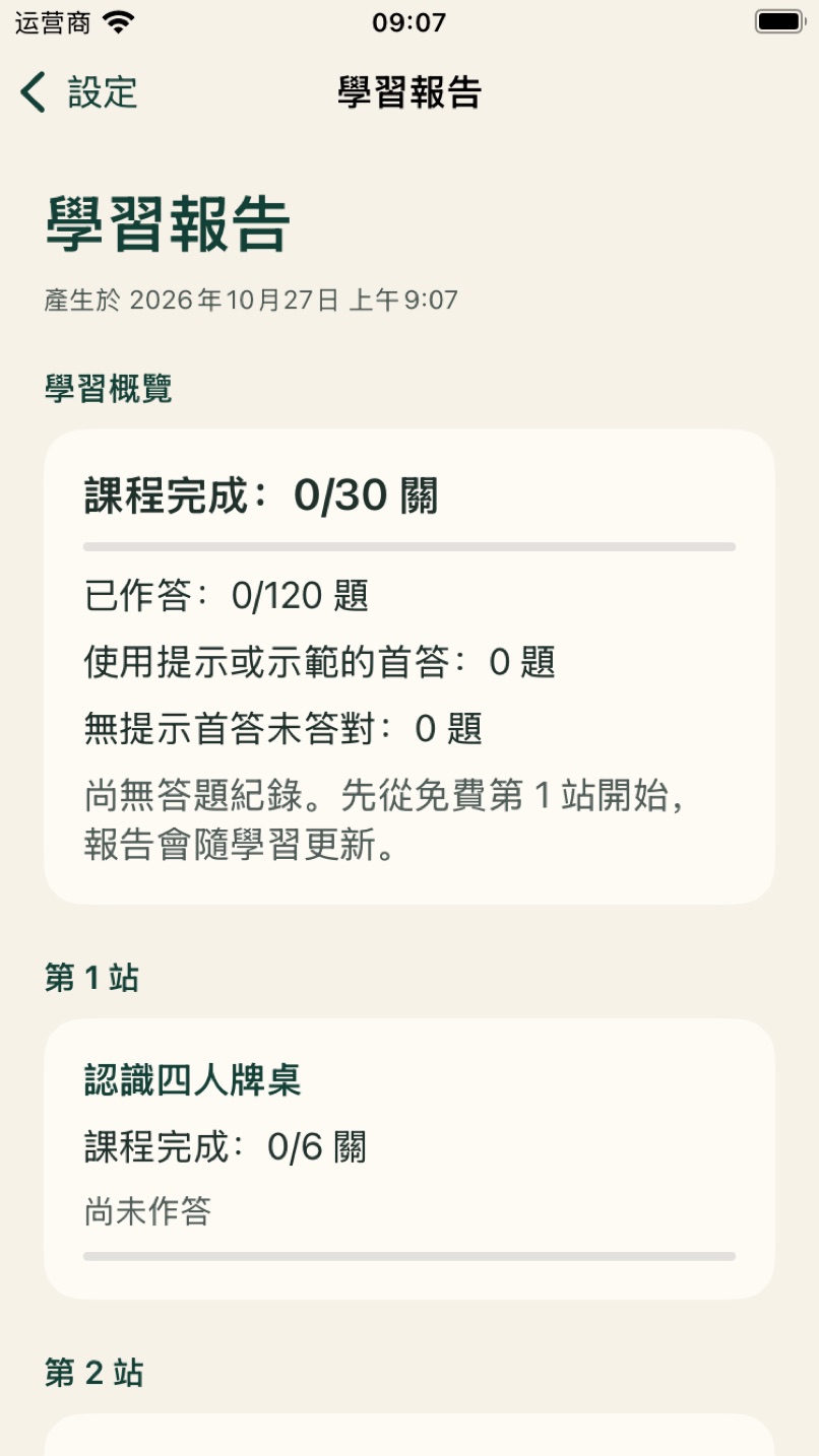 摜蛋師傅尚未作答時的本機學習報告