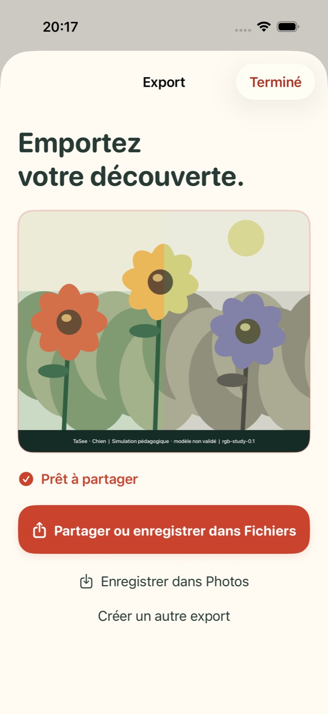Exportation et partage d’images légendées dans TaSee